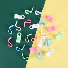 Creative Home Plain Color Coat Hanger Hooks Dorm Fresh Style Coat Hanger Connectable Hooks Can Stack Connect Japanese Style Hooks