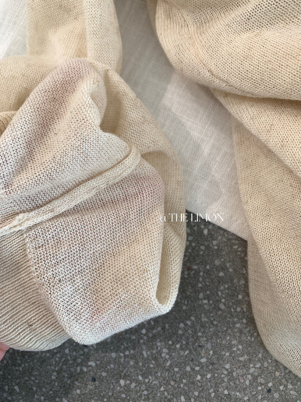 Bộ cardigan len phối áo hai dây nữ phong cách lười biếng mùa hè — yến mạch chi tiết 14