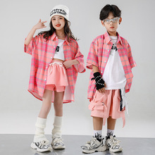 六一儿童演出服男童嘻哈街舞潮服女童爵士舞套装少儿hiphop表演服