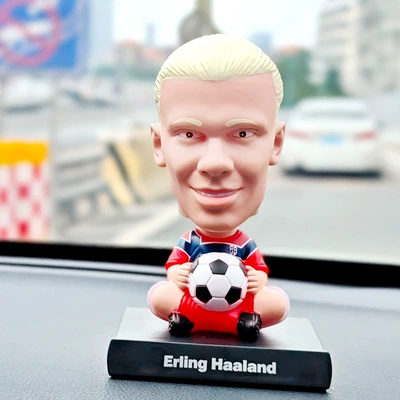 Car ornaments, Q-Version Basketball and Football - -shaking-his-head-in-red-clothes-harland
