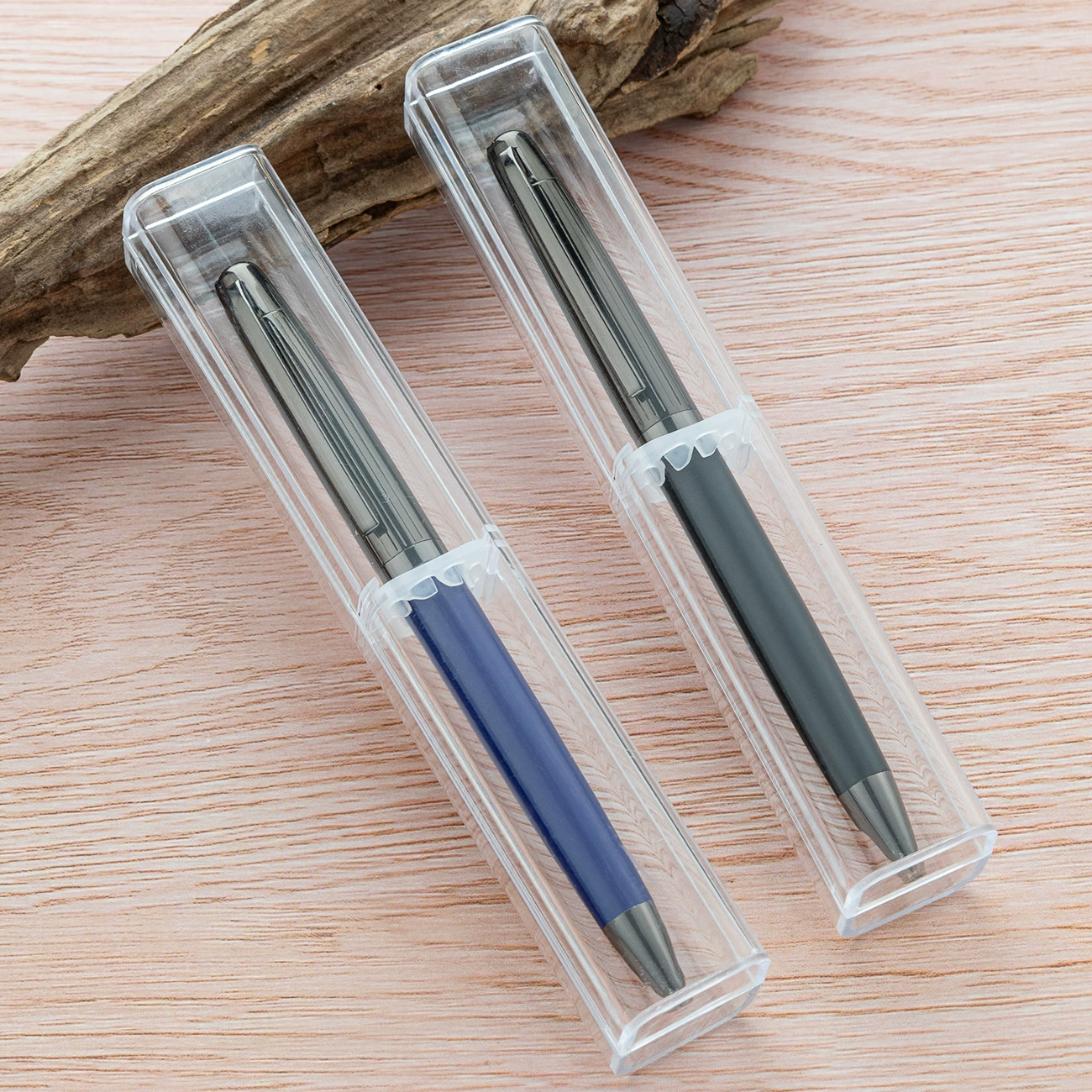 Полностью прозрачная pen box спот оптовая продажа маленькая квадратная пен box может печатать квадратная кристал pen boxes