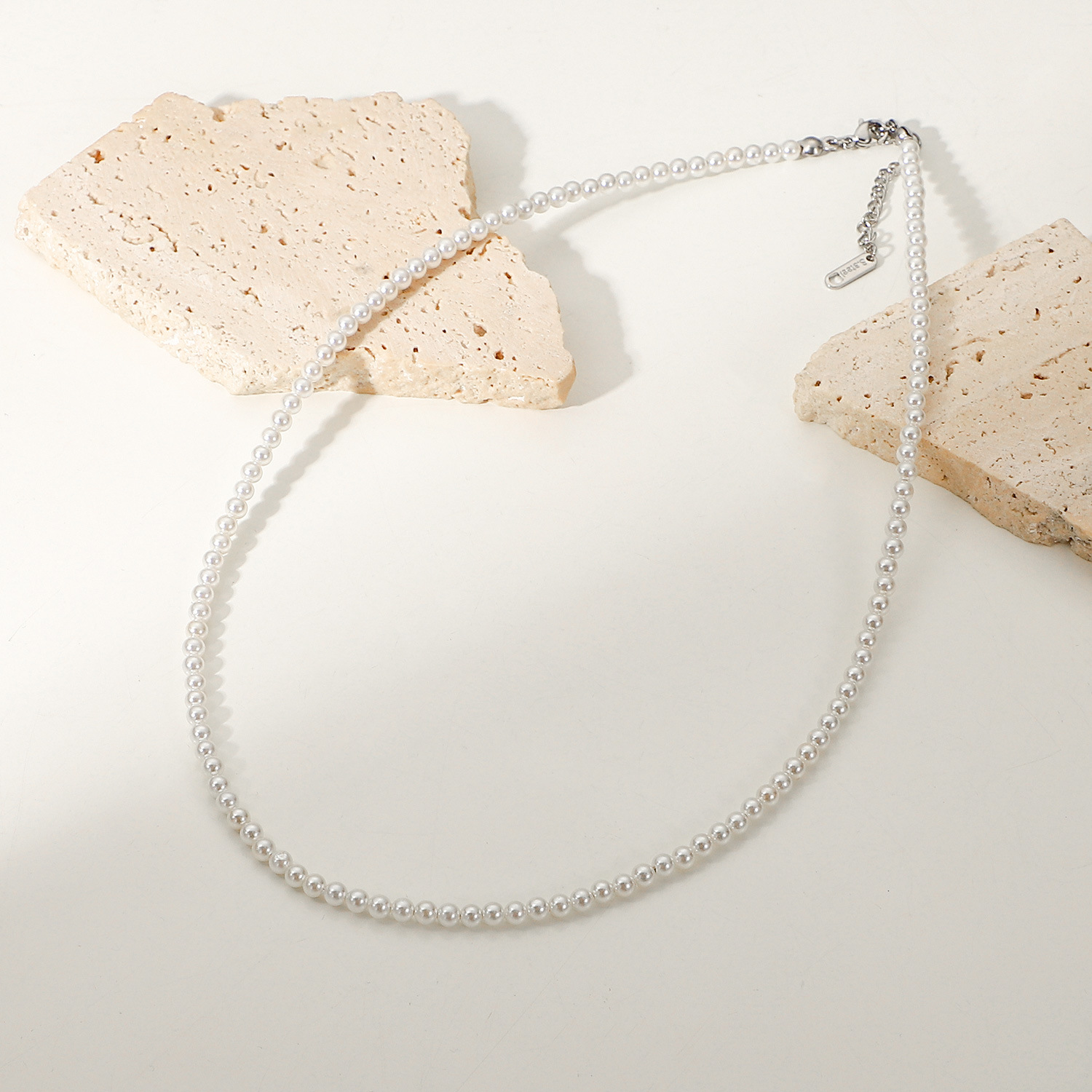 Fashion Stainless Steel Imitation pearl Geometric Pattern Necklace Electroplating Copper Necklaces