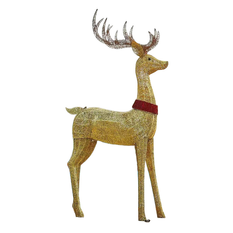 Navidad alce gigante decoración de hierro forjado luminoso decoración de Navidad decoración de hotel decoración de Navidad