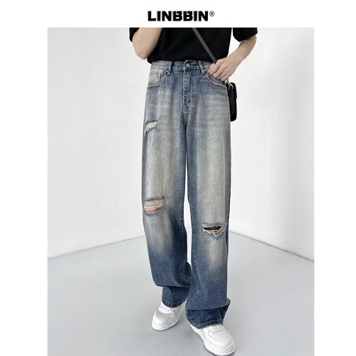 American Retro High Street Straight Leg Wide Leg Casual Pants 2024 New Style Fashion Trend Instagram Long Pants