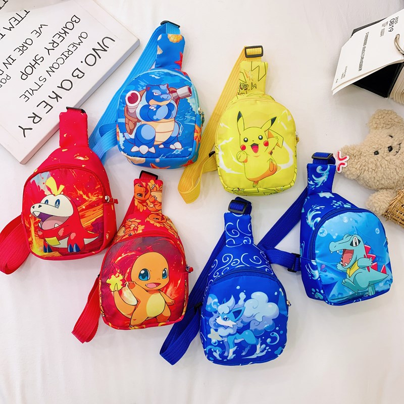 Children's Chest Bag Kindergarten Baby's Lightweight Casual Crossbody Bag Boys and Girls Cartoon Coin Purse Trendy Outdoor Backpack