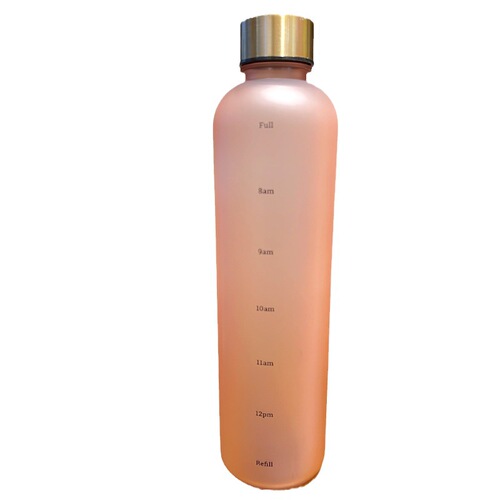 Colorful gradient plastic sports water cup 1000ML large capacity frosted handy cup outdoor space cup high temperature resistance