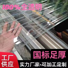 FRP玻璃钢耐力板透明采光瓦塑料屋顶阳光板瓦防腐840透明彩钢瓦
