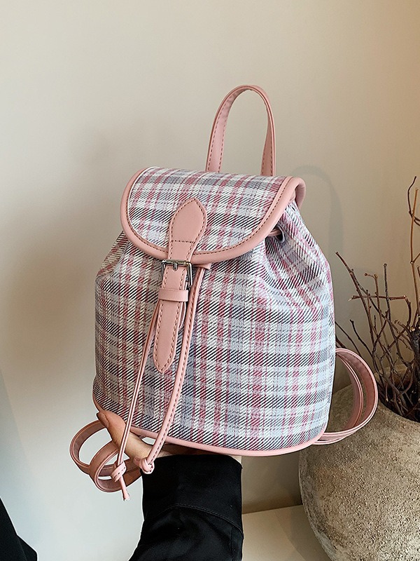Backpack for women, fashionable niche design, hand-held Korean version backpack, high-end feeling, bucket bag, trendy_voghion.com