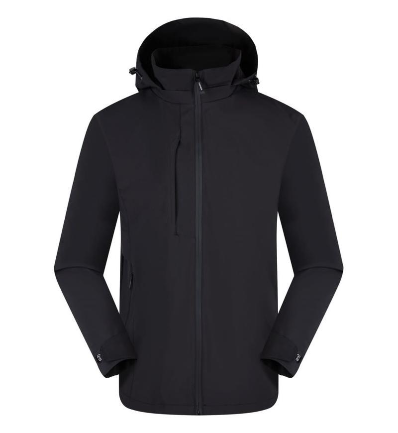 Primavera y otoño nuevo estilo al aire libre camping encapuchado vestir de asalto logotipo impermeable caminata ropa de montaña abrigo delgado