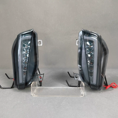 Suitable for 11-13 Models of Toyota Gündüz işıqları - silver-bowl-assembly-led-bi-color-daytime-running-lights-smoked-lens-cover-sold-as-a-pair