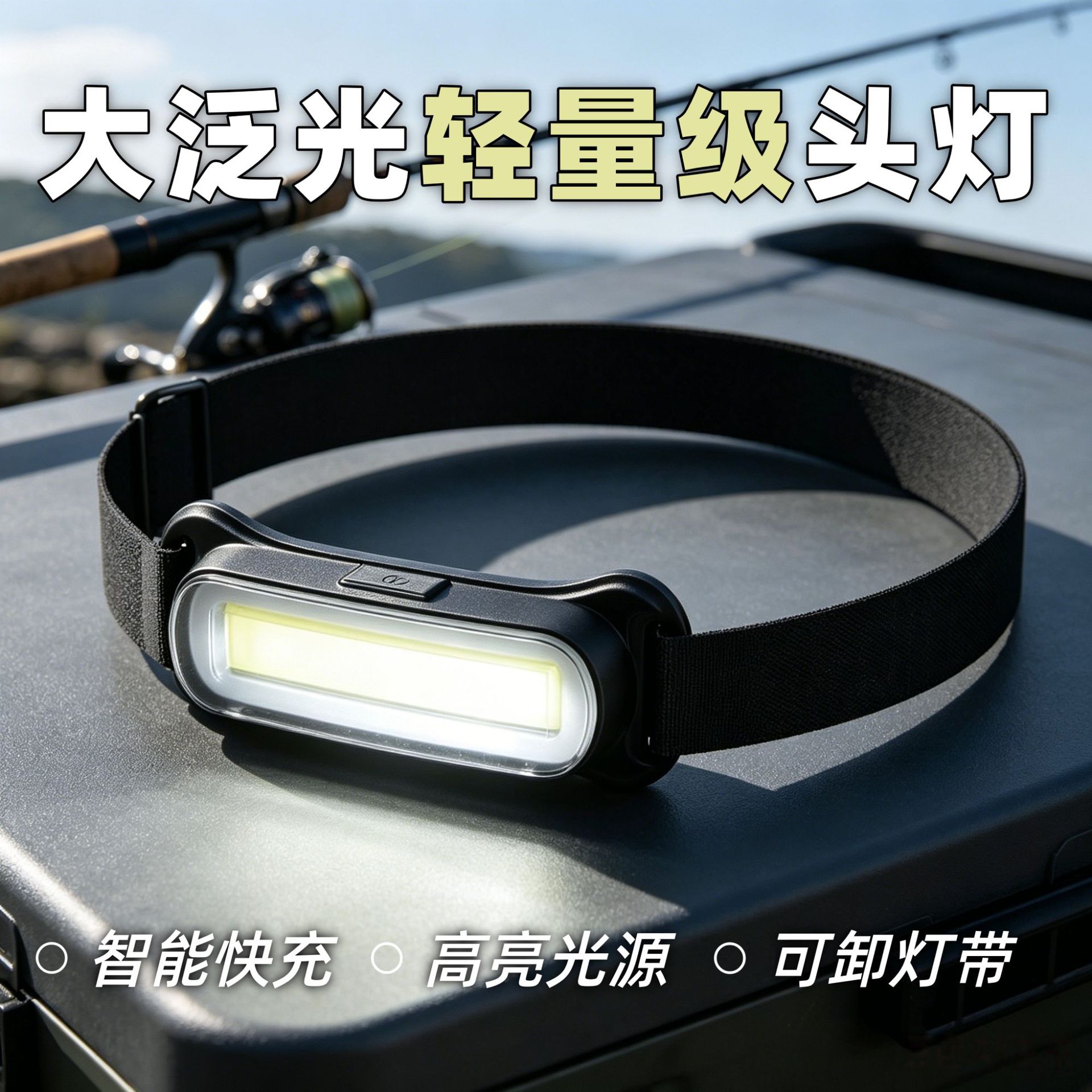 Faros de cabeza de luz fuerte de larga duración, batería de litio, carrera nocturna, faros de pesca, faros militares de carga portátiles, lámparas mineras de luz brillante