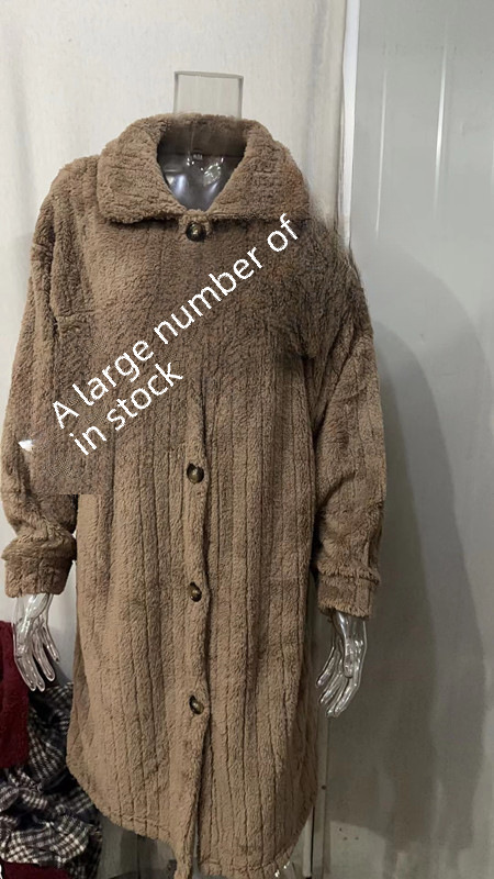 Women's Overcoat Plush Lapel Jacket Autumn Winter Outerwear_voghion.com