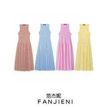 ZR外贸批发 欧美风女装 法式时尚简约气质格迷笛连衣裙 3067329