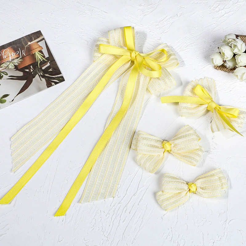 Желтая серия Лента Ручной работы DIY Материал Упаковка для торта Флорист Цветы Декоративный пояс