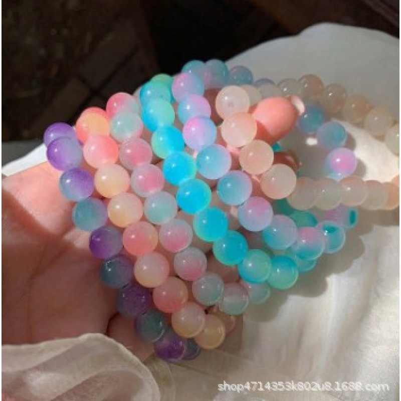S156-10mm glass bracelet random color style