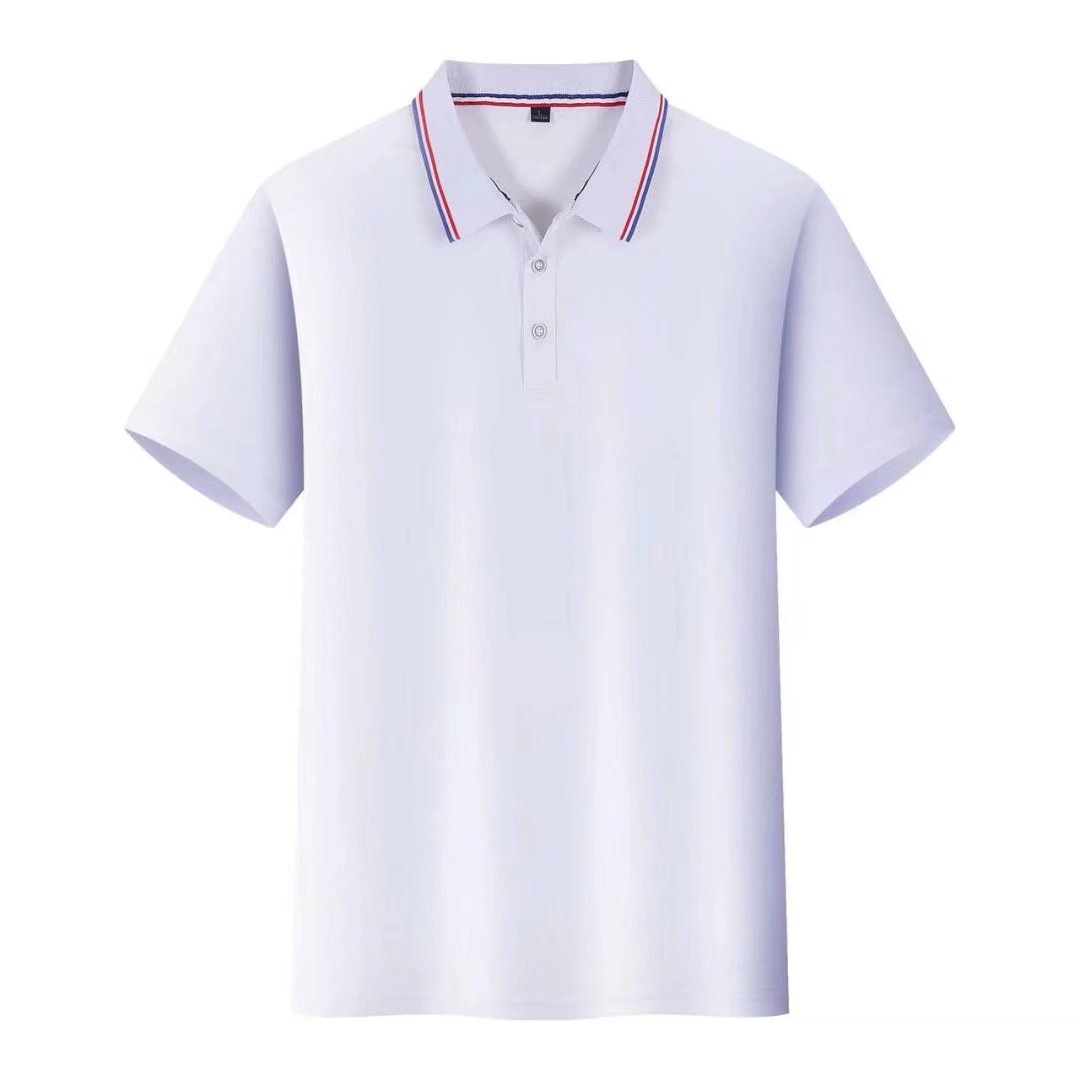 跨境polo衫短袖T袖男翻领加logo印花工作服广告衫跨境man t-shirt