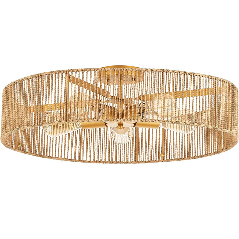 Cross-Border Supply of Natural Rattan Ceiling Lights, Bohemian Chandeliers for Porches, Corridors, Bedrooms and Living Rooms