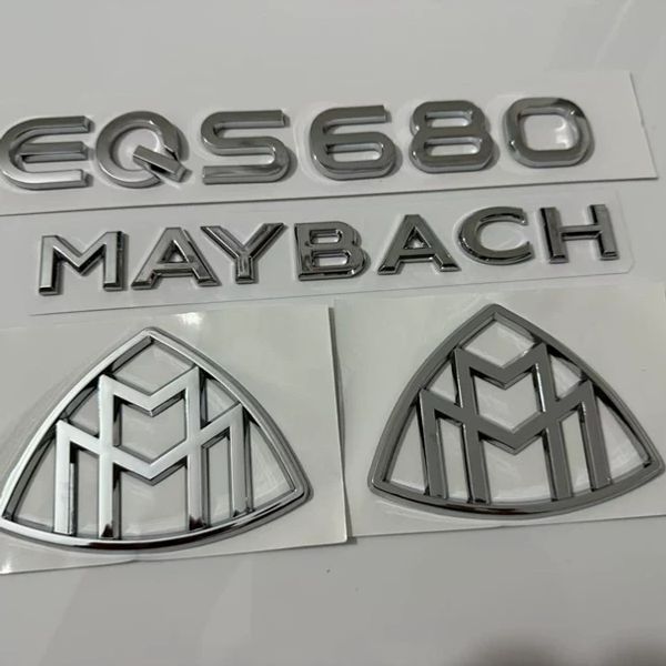 Suitable for Mercedes-Benz Maybach EQS680 lettering, Mercedes-Benz EQS680 car emblem, tail emblem, and number plate