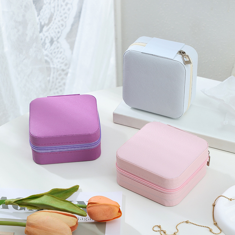 Portable Jewelry Storage Box Valentine's Day Gift Packaging Box Earring Ring Necklace Jewelry Box Decorative Mini Box