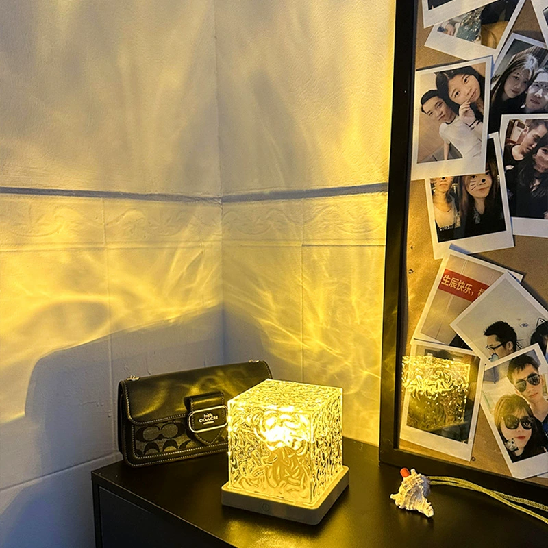 Вращающийся ночник с водной рябью, RGB-звёздный проектор, 3 Вт, управление пультом и через приложение