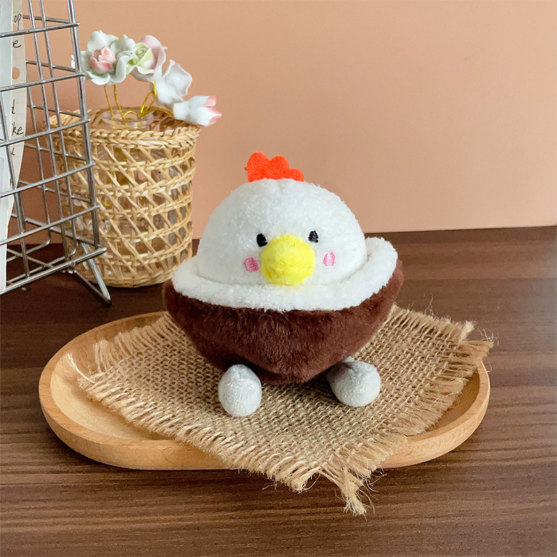 现货可爱美食椰子鸡玩偶毛绒玩具小鸡公仔包包挂件抓娃机游戏礼物|undefined
