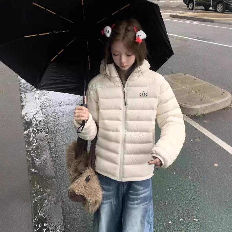 排骨羽绒服女短款轻薄2025秋冬季新款小个子连帽情侣白鸭绒外套男|undefined