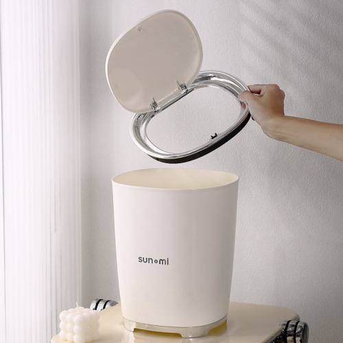 Press-type trash can, high-looking, household, large bathroom, kitchen gap, hotel time trash can