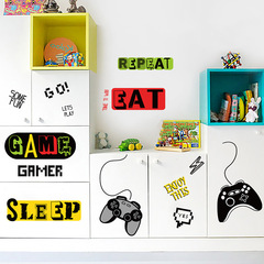 Children's Room Bedroom PVC Decorative Sticker Cross-border Colorful Game Controller Wall Sticker Creative DIY Sticker