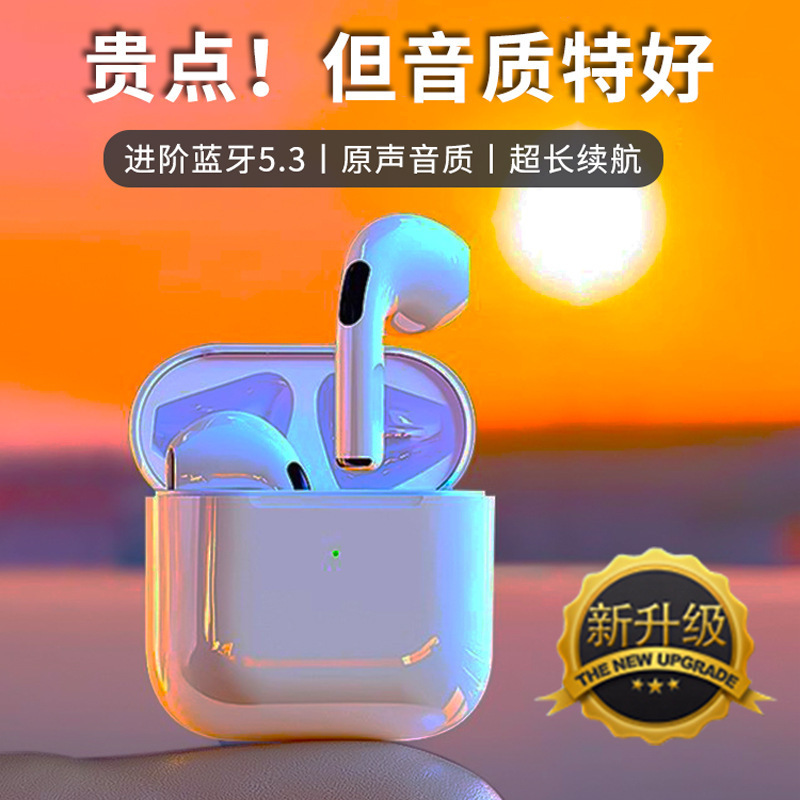 2025 New Huaqiangbei Wireless Bluetooth Ear Pro4 Noise Reduction High Quality Cross-Border Suitable for Apple Android Huawei
