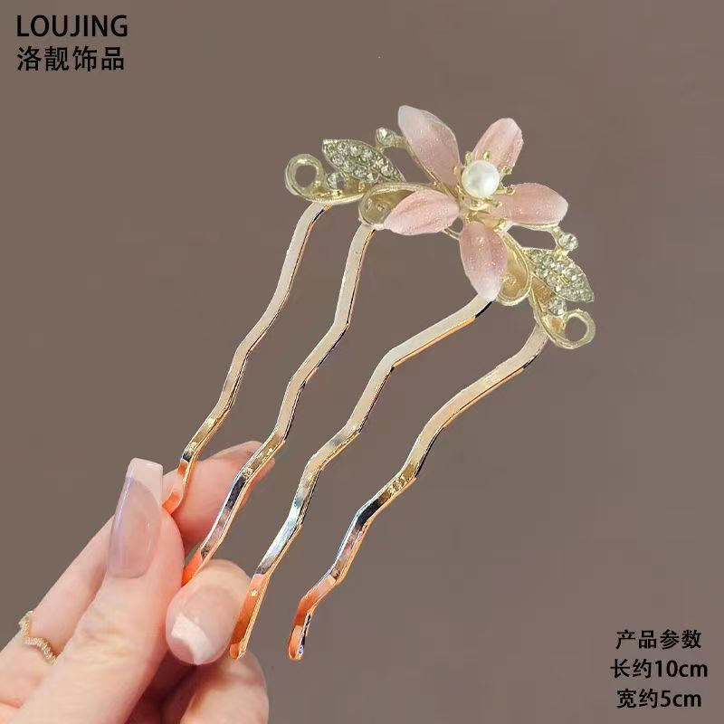 Gufeng Hanfu Accesorios para el cabello Horquilla para el cabello en la parte posterior de la cabeza Chica de estilo chino Too de balanceo con flecos Horquilla Accesorios para el cabello al por mayor