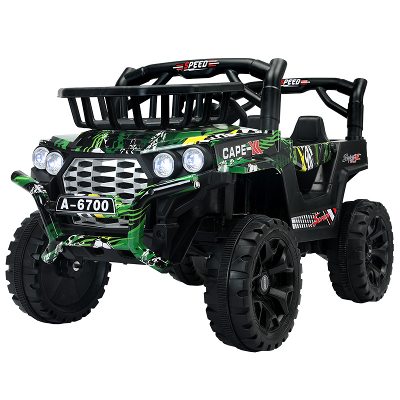 El Comercio exterior 6700 nuevo coche eléctrico para niños con canasta de almacenamiento de música educación temprana doble Unidad de cuatro unidades coche de bebé