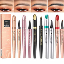 QIC爆品跨境彩妆液体眉笔极细防水防汗不晕染四分叉水眉笔批发