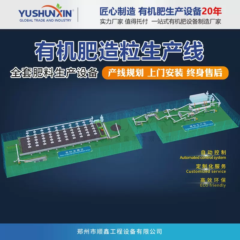 鸡粪牛粪有机肥设备 加工颗粒肥料有机肥生产线 顺鑫重工