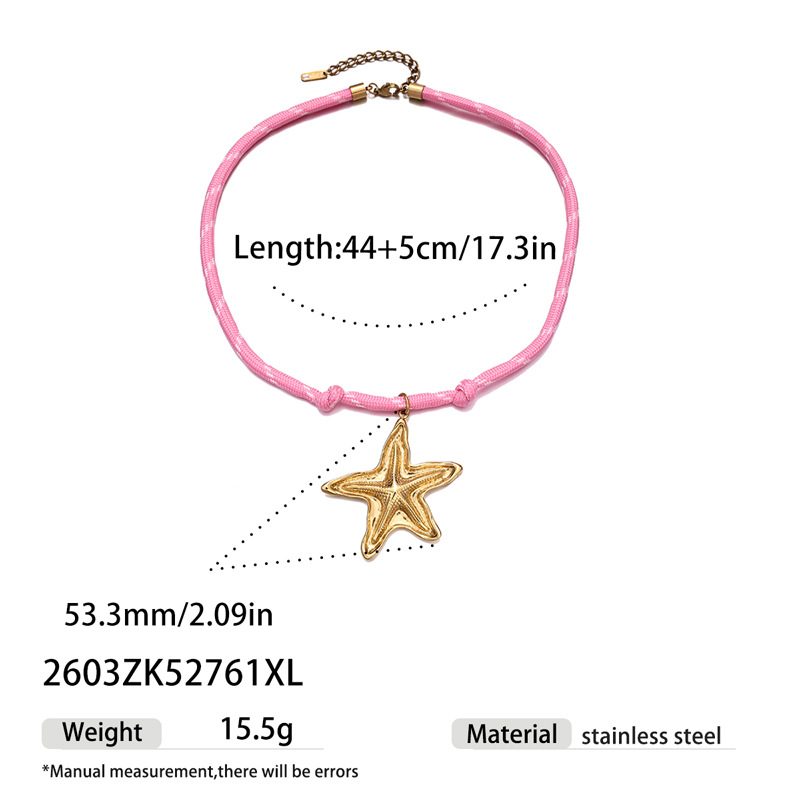 Alta Europa y América de moda de acero inoxidable viento marino estrellas de mar conchas collar de mujer personalidad collar de mujer