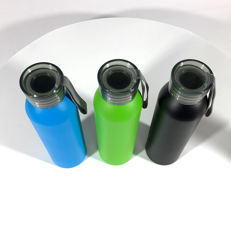 650ml tapa transparente botella de agua de aluminio botella de deportes al aire libre fitness taza de agua botella de agua de viaje logo