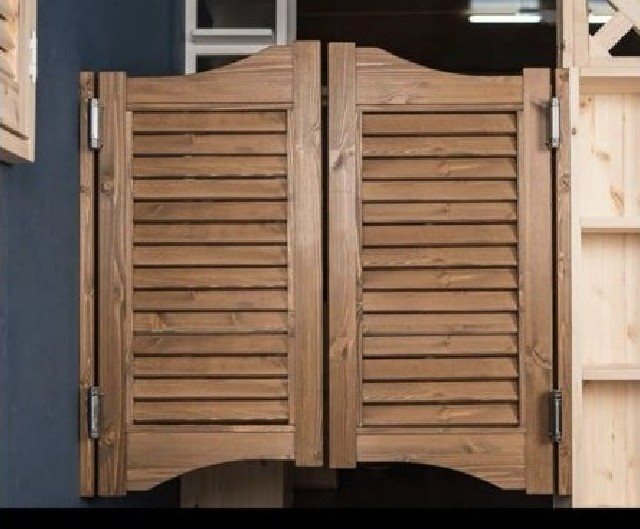 American-Style Retro Louvered Bar Door, Interior Door, Fence Door, Half-Height Door, Kitchen Door, Cowboy Door, Solid Wood