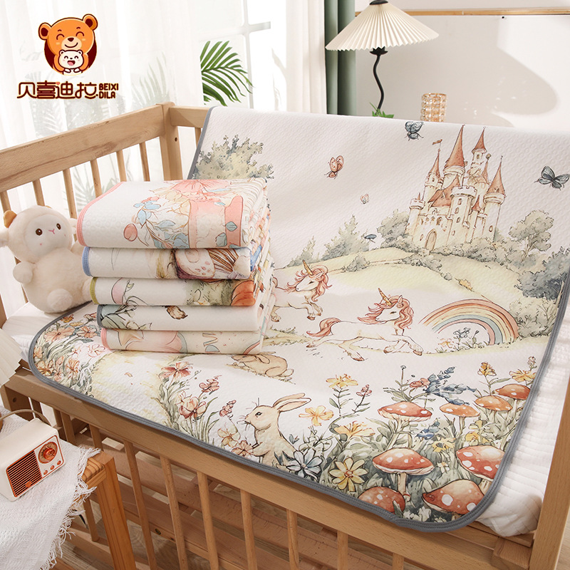 Diaper Pad, Pure Cotton, Soft and Breathable, Baby Mattress, Tpu Waterproof, Anti-Side Leakage, Girls' Dormitory Menstrual Pad, Washable