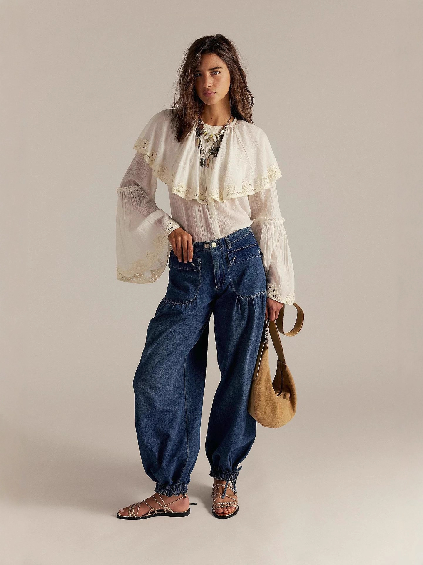 (Cross-border trading), retro jeans, trousers, European style, mid rise, loose fit