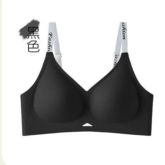 Verano hilo de soporte suave jalea ropa interior damas sin marcas de colateración sujetador anti-caída soporte superior fija copa sujetador delgado