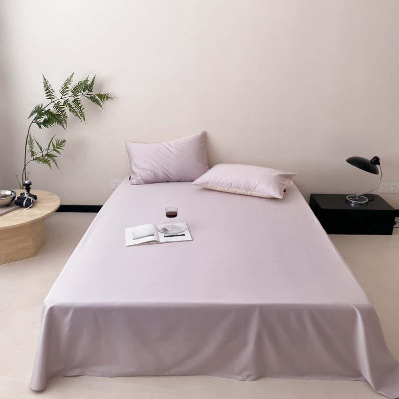 100S de lujo ligero Xinjiang algodón largo sábanas de algodón sólido sábanas caseras sábanas de satín