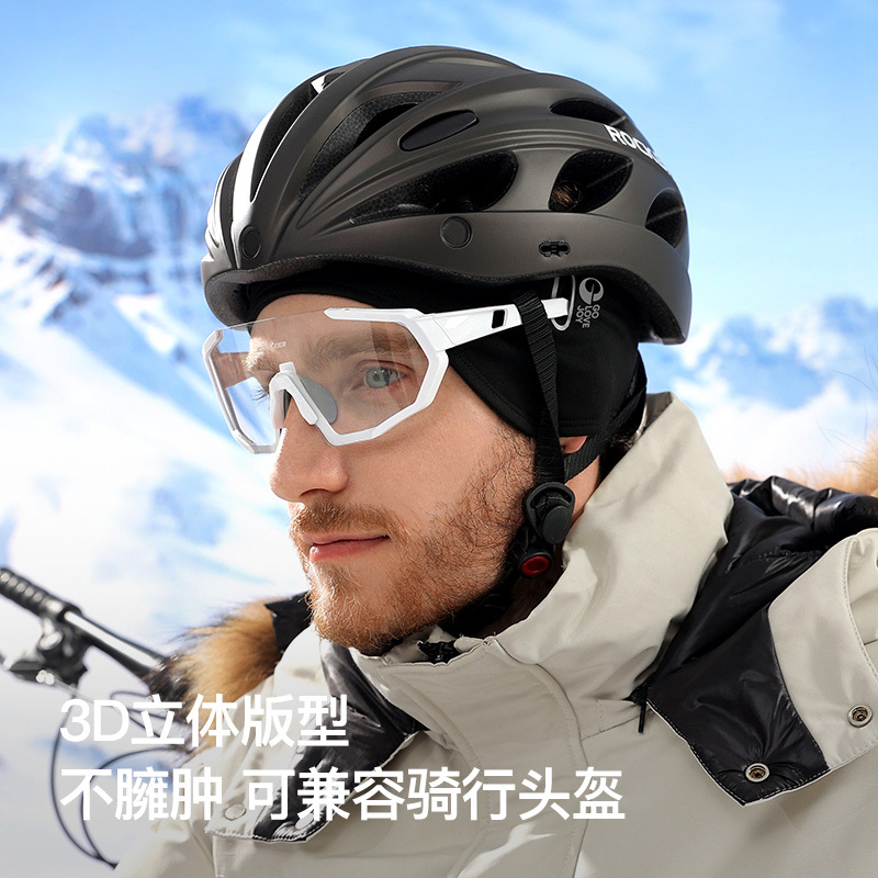 Invierno deportes al aire libre gafas agujero orejeras térmicas banda de pelo de doble uso de los hombres y las mujeres de lana forrado a prueba de frío a prueba de viento orejeras