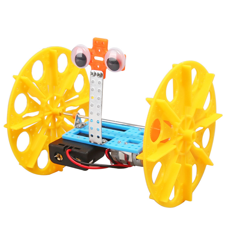 Ciencia y tecnología materiales de fabricación pequeños inventores de estudiantes de primaria DIY dos ruedas de equilibrio robot bolsa de juguetes científicos para niños