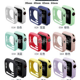 适用于苹果5代表壳糖果色硅胶Iwatch1/2/3/4/5表壳苹果手表保护套