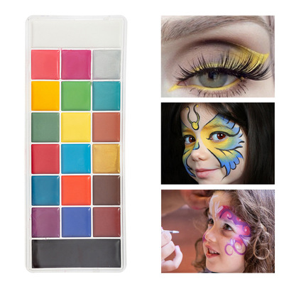 Cross border 20 Oil human body Coloured drawing Stage makeup face Coloured drawing Halloween Christmas Makeup factory
