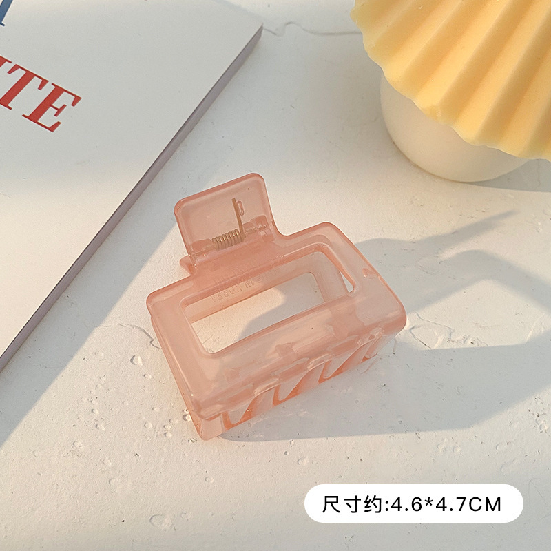 Tocado con clip cuadrado de Maillard, elegante coreano francés, retro, clip de tiburón, red, temperamento rojo, pinza para el cabello, accesorios para el cabello