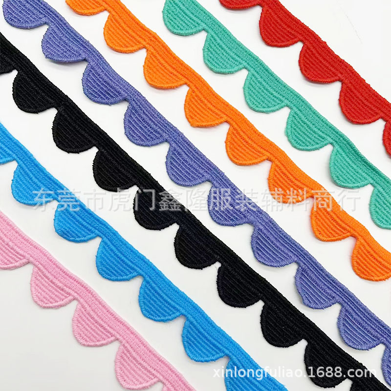 Color unilateral wave lace curved side with sailors with DIY clothing home textile pillow carpet luggage accessories wholesale Color unilateral wave lace curved side with sailors with DIY clothing home textile pillow carpet luggage accessories wholesale