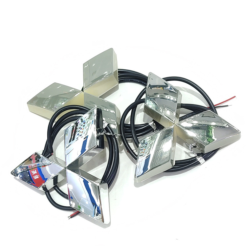 Aplicable a Mitsubishi luminoso coche logo Goran Lanse lingshuai Junge Jinxuan Outlander luz trasera LED luminosa coche logo Luz