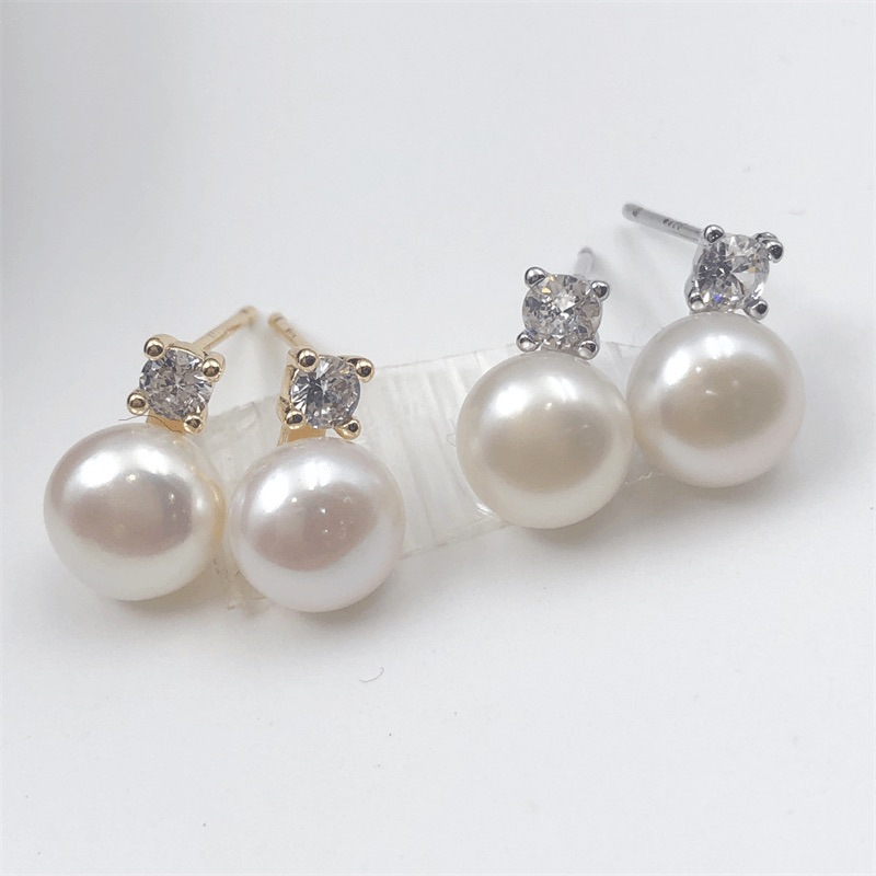 2g Weight Ear Studs Classification 1 Pair Quantity Wedding, Daily Occasion Pearl Pattern All Seasons Season Women's Gender Elegant, Simple Style Style 1 Pair Freshwater Pearl Earrings Pearl Ear Studs 无