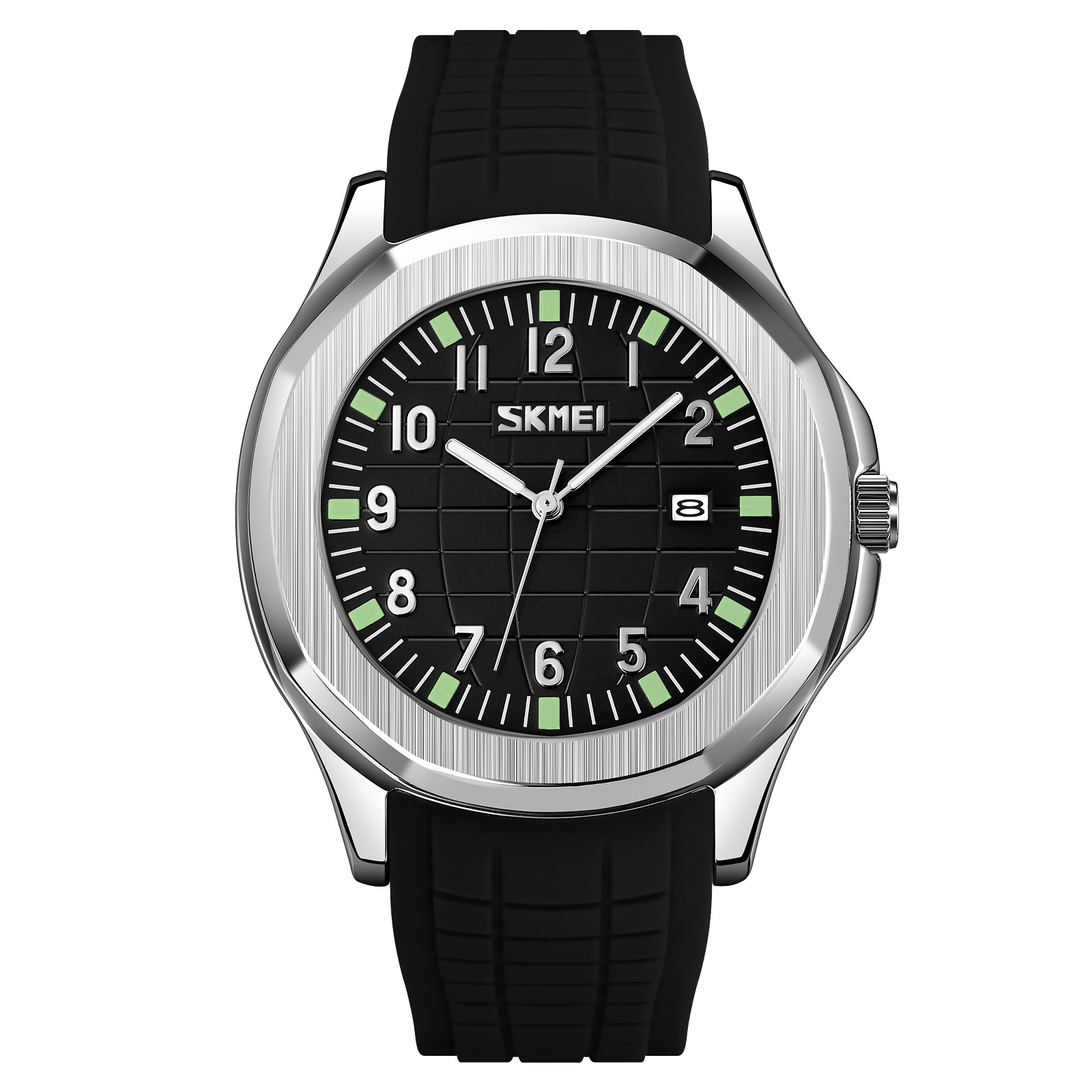 Los fabricantes transfronterizos estadounidenses proporcionan directamente relojes de silicona para hombres impermeables a la luz nocturna relojes de cuarzo casuales regalos personalizados