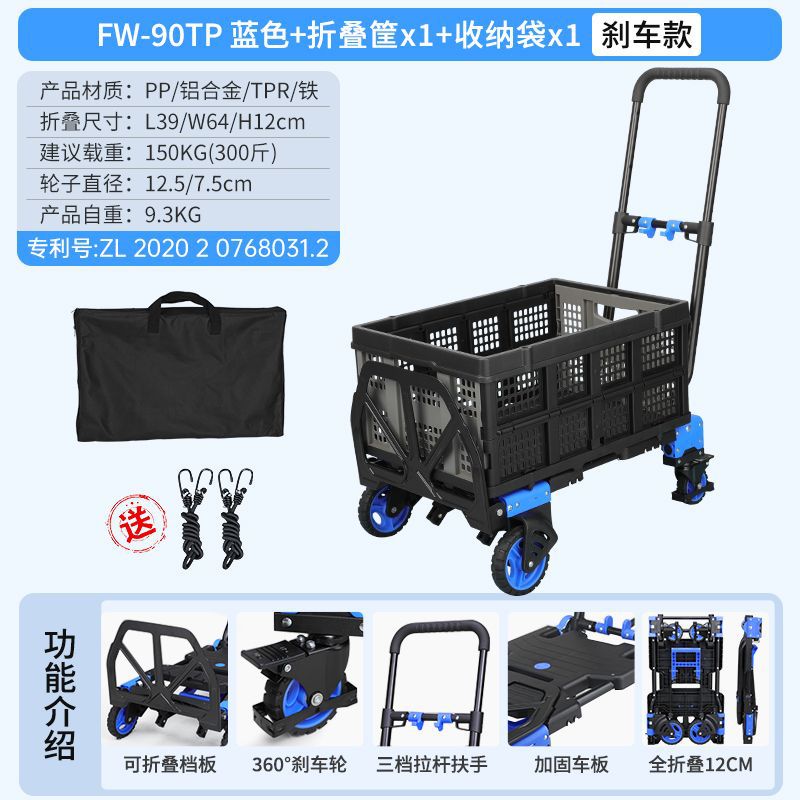 블루 브레이크 모델 + 접이식 바구니 + 수납 가방